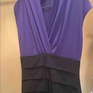 Elegant Purple and Black Mini Dress